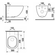 Унитаз подвесной безободковый Laufen Basal Combipack 8.66E1.0.000.000.1 с тонкой крышкой микролифт фото 6