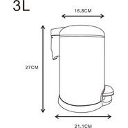 Ведро для мусора с педалью Azario AZ-301N-3L фото 2