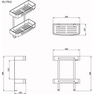 Полочка Azario AZ-170-2B, цвет чёрный фото 2