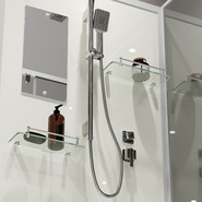 Душевая кабина Niagara Standart 80x80 см ST80/15Q/BK, белый/прозрачное фото 6