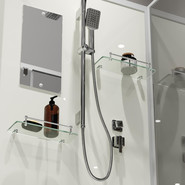 Душевая кабина Niagara Standart 90x90 см ST90/15Q/BK, белый/прозрачное фото 6