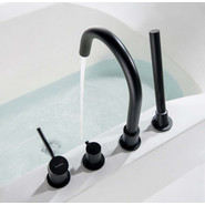 Смеситель для ванны Aquatek Европа AQ1348MB, чёрный матовый, Цвет производителя: чёрный матовый фото 3