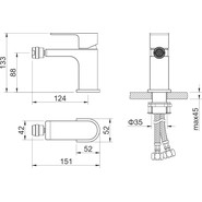 Смеситель для биде Aquatek Лира AQ1418MB, чёрный матовый, Цвет производителя: чёрный матовый фото 5