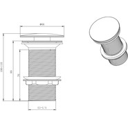 Донный клапан Aquatek  AQ6000MB, чёрный матовый фото 2