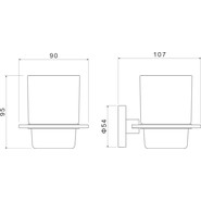 Стакан для зубных щеток Aquatek Оберон AQ4204CR фото 6