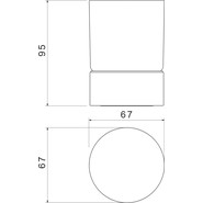 Стакан для зубных щеток Aquatek Лира AQ4428MB, цвет чёрный матовый фото 5