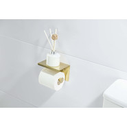 Держатель для туалетной бумаги Aquatek Европа AQ4939BG, цвет золото шлифованное фото 6