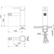 Смеситель для биде Aquatek Европа AQ1318BGM, чёрный хром шлифованный, Цвет производителя: чёрный хром шлифованный фото 3