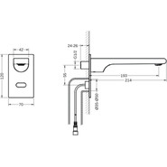 Смеситель для раковины электронный настенный Aquatek Лира AQ5413CR фото 3