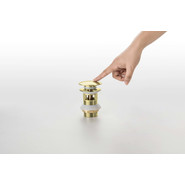 Донный клапан Aquatek AQ6002PG, золото полированное фото 5