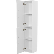 Пенал подвесной BelBagno AURORA-1600-2A-SC-BL-P-L 35 см, левый, Bianco Lucido фото 3