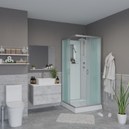 Душевая кабина Niagara 90x90 см NG-1101-14BKT, серебро/матовое фото 3