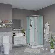 Душевая кабина Niagara 90x90 см NG-1101-14BK, серебро/матовое фото 3