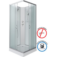 Душевая кабина Niagara 90x90 см NG-1101-14BK, серебро/матовое фото 