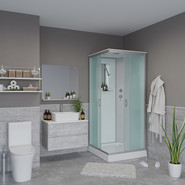 Душевая кабина Niagara 90x90 см 11011423, серебро/матовое фото 3