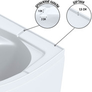 Душевая кабина Niagara 100x80 см P100/80/26R/MT/BK, белый/матовое фото 5