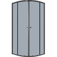 Душевое ограждение Niagara Eco 80x80 см NG-1003-14T, чёрный матовый/тонированное фото 2