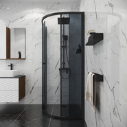 Душевое ограждение Niagara Eco 80x80 см NG-1003-14T, чёрный матовый/тонированное фото 4