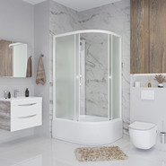 Душевая кабина Niagara 100x80 см P100/80/40L/MT/BK, белый/матовое фото 3