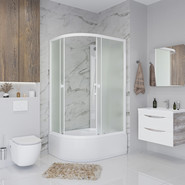 Душевая кабина Niagara 100x80 см P100/80/40R/MT/BK, белый/матовое фото 3