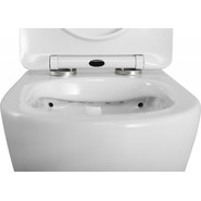 Унитаз подвесной безободковый BelBagno Uno 2.0 BB7306CHR/SC с тонкой крышкой микролифт, Цвет производителя: белый фото 4