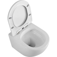 Унитаз подвесной безободковый BelBagno Uno 2.0 BB7306CHR/SC с тонкой крышкой микролифт, Цвет производителя: белый фото 5