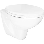 Инсталляция с подвесным унитазом комплект: Grohe Rapid SL 38772001 с подвесным безободковым унитазом Creo Ceramique Project PR1100N сиденье микролифт, крепление, кнопка смыва хром фото 3