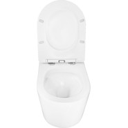 Унитаз подвесной безободковый Azario Ollin AZ-0513R с крышкой микролифт (Система смыва торнадо) фото 5