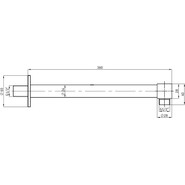 Кронштейн стеновой RGW SP-121B 360 мм 21140421-04, черный фото 2