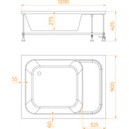 Поддон акриловый RGW BC/L 90х120 см 16180692-91 фото 6
