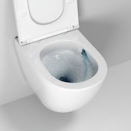 Унитаз подвесной безободковый Grossman GR-4455SQ с крышкой микролифт, белый глянцевый (Система смыва торнадо) фото 