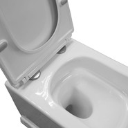 Унитаз подвесной безободковый Azario Armonia AZ-2403 с крышкой микролифт (Система смыва торнадо) фото 6