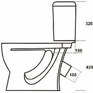 Унитаз напольный Sanita Стандарт эконом WC.CC/Standart/1-P/WHT.G/S1 с крышкой полипропилен фото 3