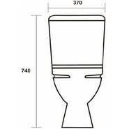 Унитаз напольный Sanita Стандарт эконом WC.CC/Standart/1-P/WHT.G/S1 с крышкой полипропилен фото 4