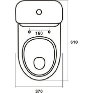 Унитаз напольный Sanita Стандарт эконом WC.CC/Standart/1-P/WHT.G/S1 с крышкой полипропилен фото 5