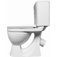 Унитаз напольный Sanita Стандарт эконом WC.CC/Standart/1-P/WHT.G/S1 с крышкой полипропилен фото 2