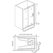 Душевая дверь Bas Galaxy WTW-110-C-CH 110 см хром/прозрачное фото 3