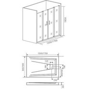 Душевая дверь Bas Infinity WTW-TD-150-C-CH 150 см хром/прозрачное фото 4