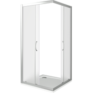 Душевое ограждение Bas Latte CR-90-G-WE 90х90 см, алюминий/матовое фото 3