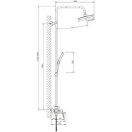 Душевая стойка Belz B24715-5, золото матовое фото 2