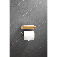 Держатель для туалетной бумаги Belz B9001-5, брашированное золото фото 4