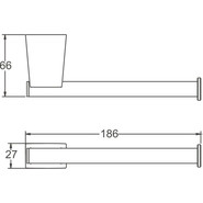 Держатель для туалетной бумаги Belz B91303-2, брашированное золото фото 2