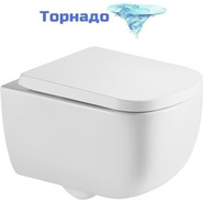 Унитаз подвесной Azario Campo AZ-1883WH с крышкой микролифт (система смыва Торнадо) фото 