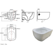 Унитаз подвесной Azario Campo AZ-1883WH с крышкой микролифт (система смыва Торнадо) фото 6