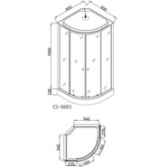 Душевая кабина Loranto CS-6681G 80х80 см, хром/тонированное фото 2
