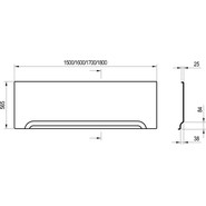 Панель фронтальная для ванны Ravak Vanda II 170 см CZ001V0A00 фото 3