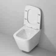 Унитаз подвесной безободковый Niagara Atrio NG-9303 с тонкой крышкой микролифт фото 4