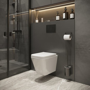 Унитаз подвесной безободковый Niagara Atrio NG-9303 с тонкой крышкой микролифт фото 5