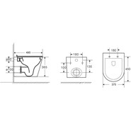 Унитаз подвесной безободковый Niagara Vista NG-9302 с тонкой крышкой микролифт фото 6