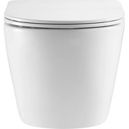 Унитаз подвесной безободковый Azario Grado AZ-0046-UQ1 с тонкой крышкой микролифт (Система смыва торнадо) фото 3